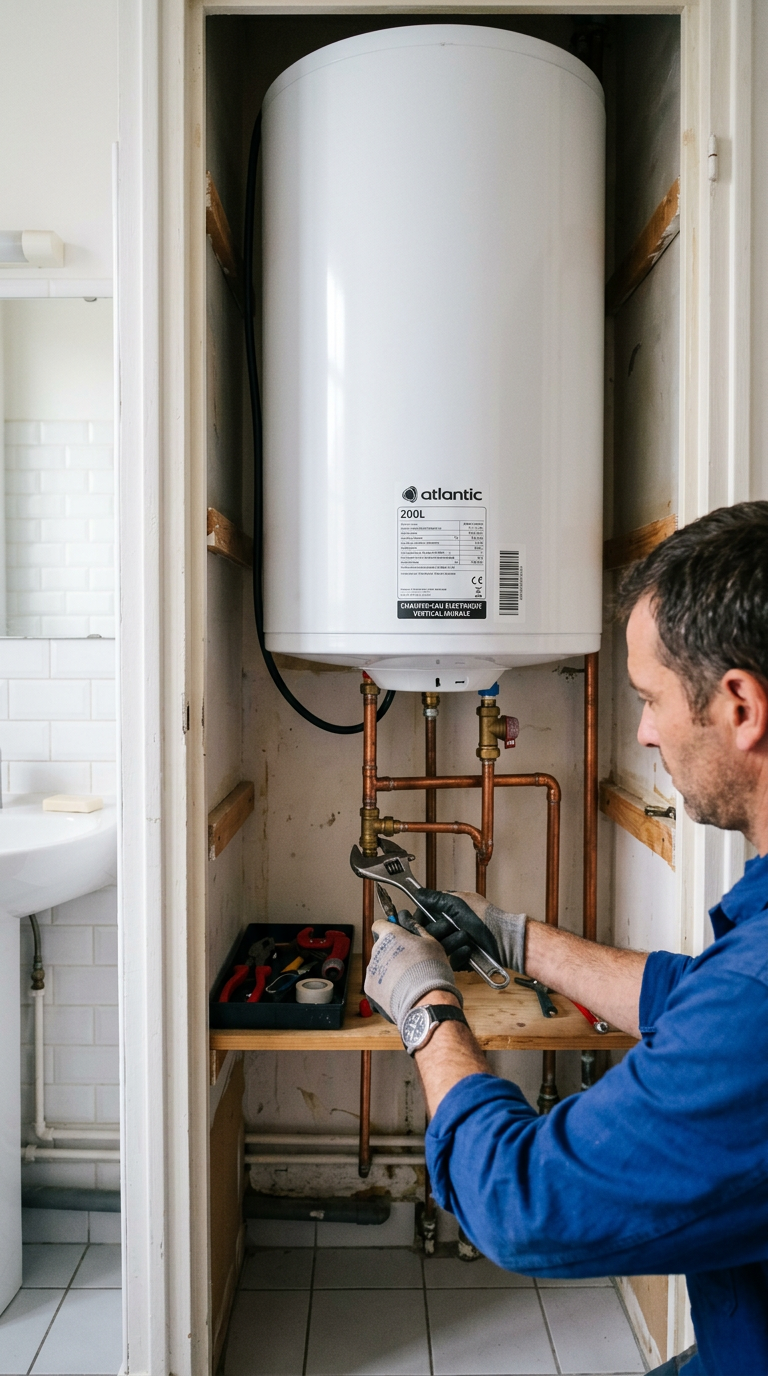 Remplacement ballon d'eau chaude par un plombier à Melun