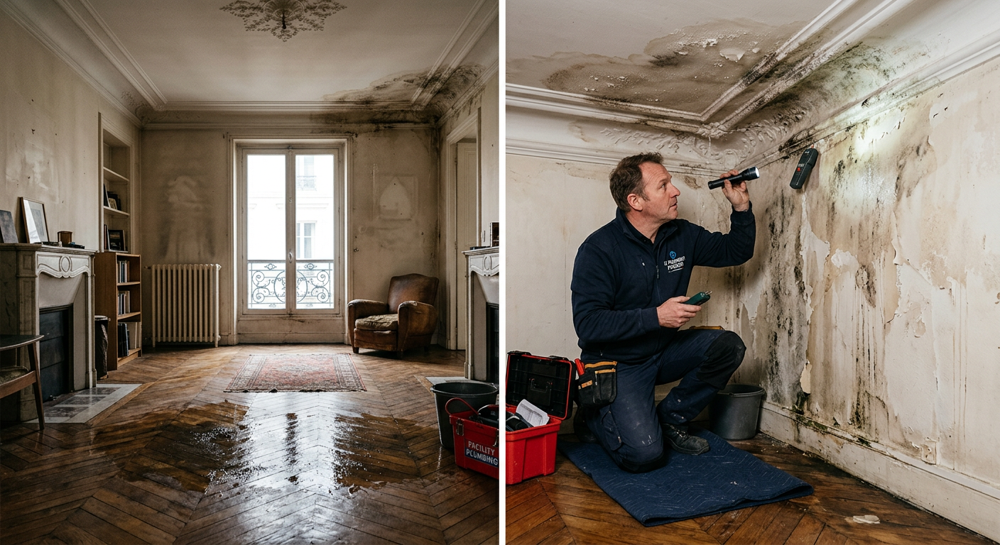 Prise en charge dégât des eaux dans un appartement melunais