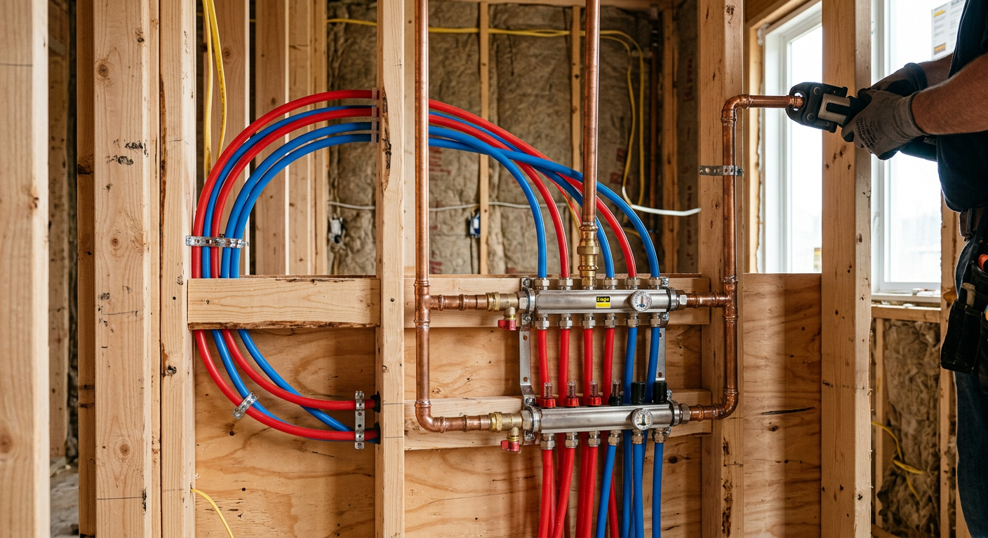 Création réseau plomberie en PER à Melun 77